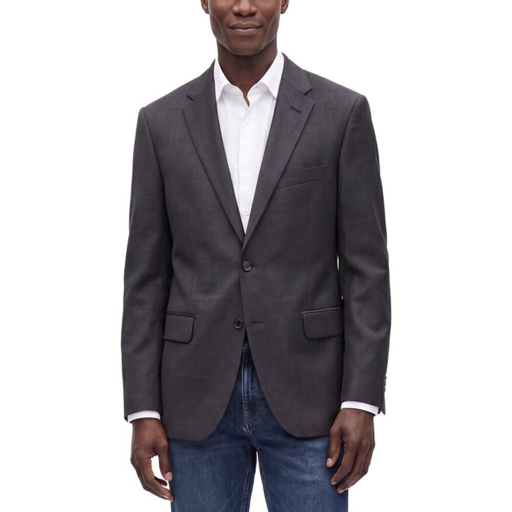 Corneliani Mens  Cc Collection Virgin Wool Blazer, Grey